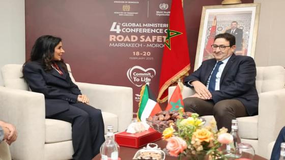 قيوح يجري سلسلة من المباحثات الثنائية مع نظرائه من الدول المشاركة بالمؤتمر الوزاري للسلامة الطرقية بمراكش 