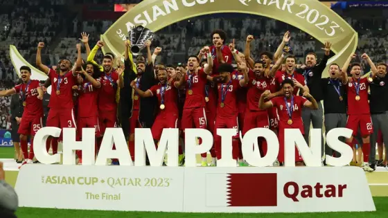 الأردن تنهزم امام قطر بثلاثية عفيف وتتوج بكأس آسيا